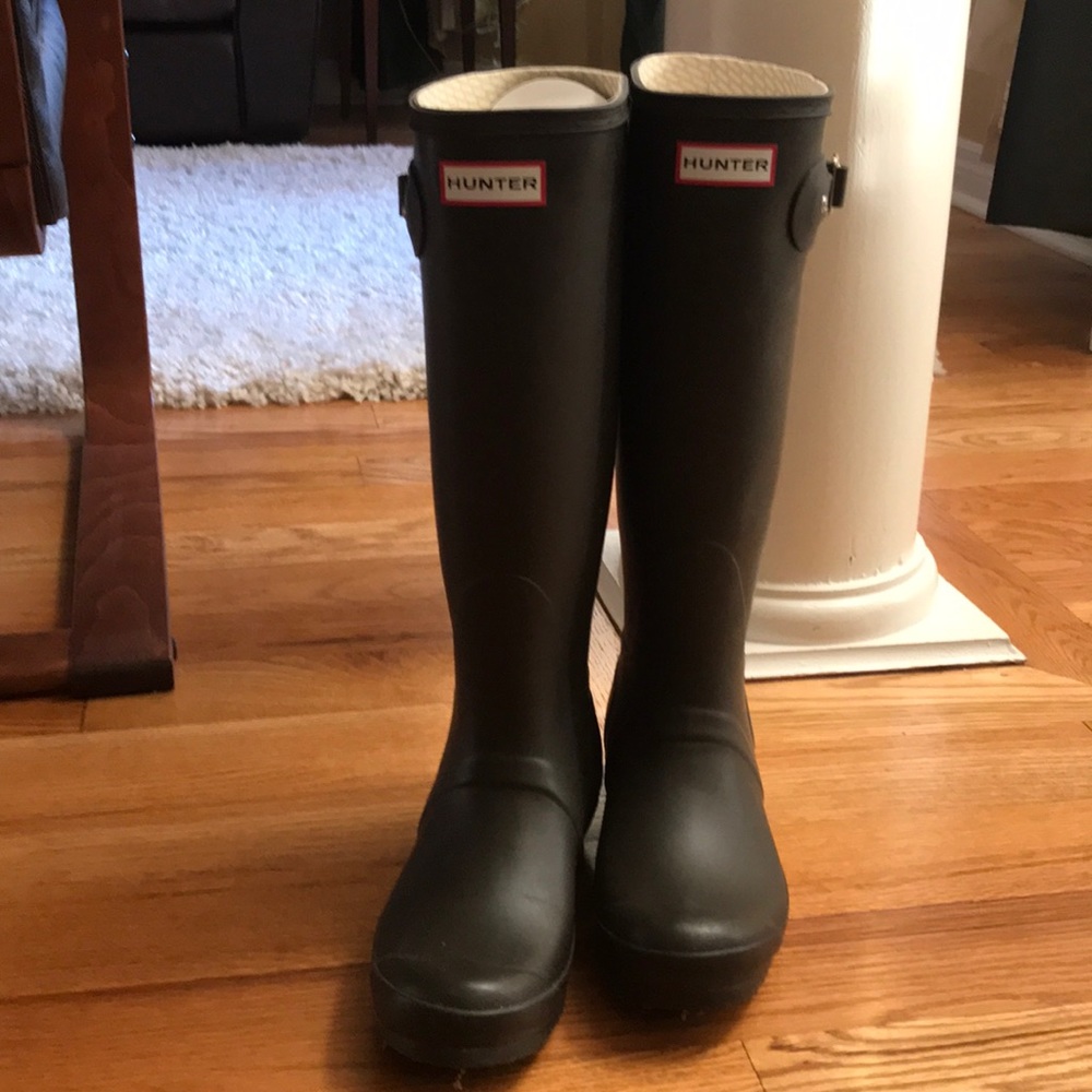 Hunter gray tall boot
